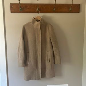 Stadium-cloth cocoon coat